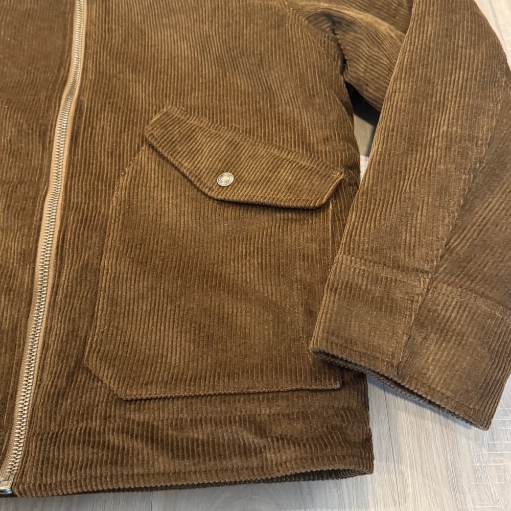 Schott NYC 8524 Corduroy Delivery Jacket Brown Sherpa Wool Lined Men's M NWT - Picture 3 of 8